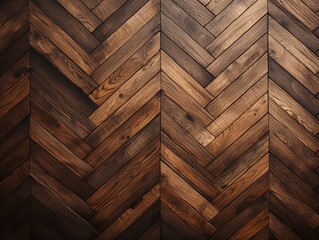 Artistic Parquet Wood Floor Geometric Design