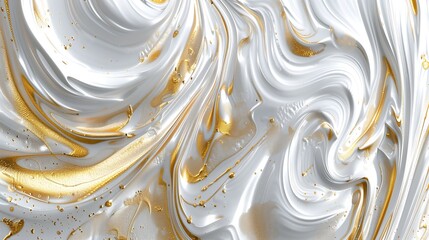 Abstract gold and white art painting texture