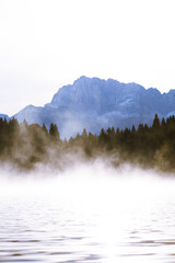 Autumn Geroldsee Sunrise, Wagenbrüchsee, Bavaria, Germany