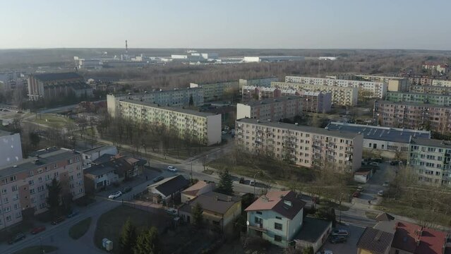 Beautiful Panorama Housing Estate Opoczno Aerial View Poland