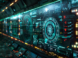 Fototapeta premium close up of electronic circuit board for background