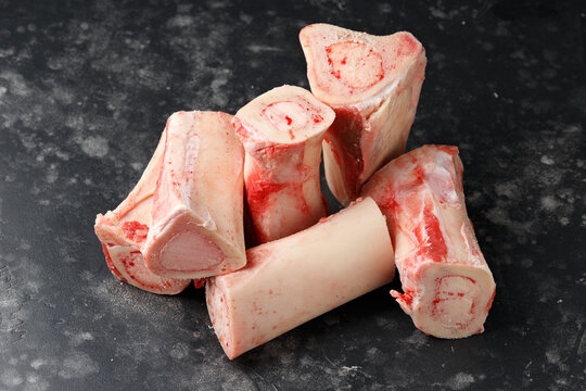 Raw Marrow bone beef for making broth