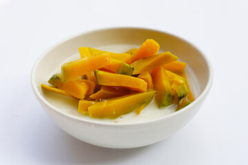 Sweet pumpkin in coconut milk