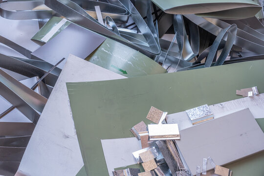 Scrap Metal in Junkyard ready for recycling