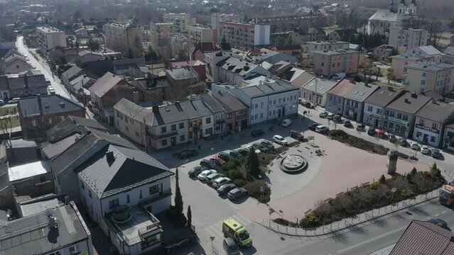 Downtown Kolberg Squarea Przysucha Aerial View Poland