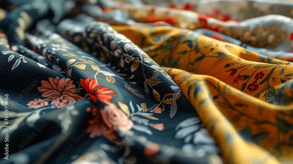 Poster a fabric or textile mockup featuring customizable patterns ai generated illustration