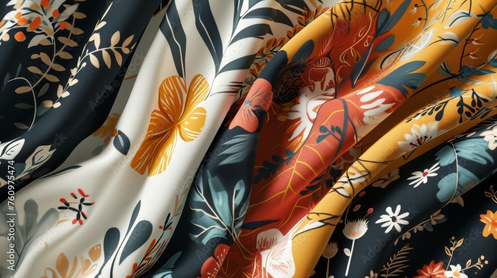Poster a fabric or textile mockup featuring customizable patterns ai generated illustration