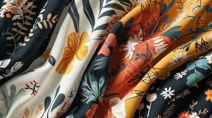 A fabric or textile mockup featuring customizable patterns  AI generated illustration