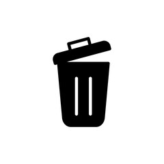 Trash icon vector isolated on white background. trash can icon. Delete icon vector