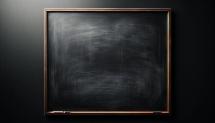 A blank erased black chalkboard background