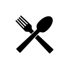 Fork, Spoon, and Knife isolated on white background. Restaurant icon. food icon. Eat. Cutlery icon.
