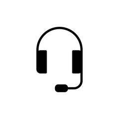 Headphone icon vector isolated on white background. Headphone vector icon. Call us