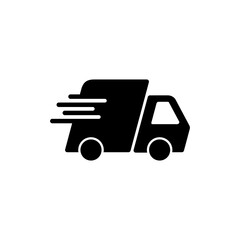 Delivery Icon vector isolated on white background. Fast Delivery Icon. Fast shipping delivery truck. Truck icon delivery