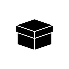 Box icon vector isolated on white background. Cardboard box, packaging open. Box vector icon