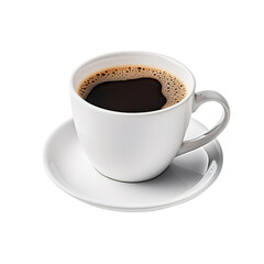 Fototapeta premium cup of coffee isolated on transparent background, clipping path, png, 