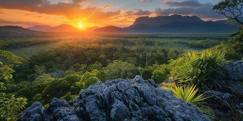Fototapete Rund landscape of Tropical North Queensland in Australia © toomi123