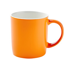 orange cup isolated on transparent background, clipping path, png,  