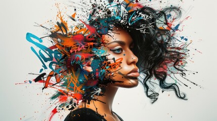 Graffiti, vibrant expression of urban culture, showcasing the creativity and artistic flair found in the colorful world of street art and spray paint masterpieces - obrazy, fototapety, plakaty