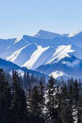 View at Western Tatra Mountains at winter