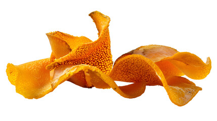 Orange peel isolated on white background
