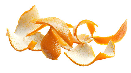 Orange peel isolated on white background
