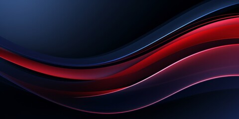 Abstract Red and Blue Waves on Dark Background, Computer Wallpaper, Design Asset. Generative AI.
