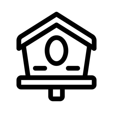 recommend clip art: birdhouse line icon