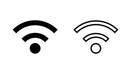 Wifi icon set. signal vector icon. Wireless  icon vector