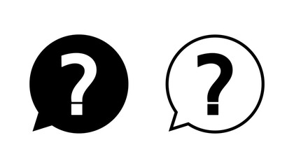 Question icon set. question mark icon vector.