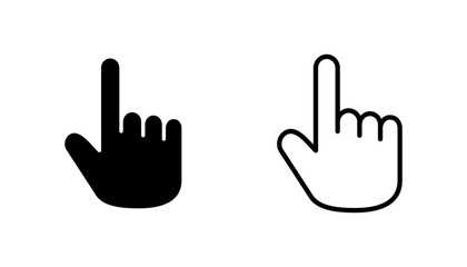Hand icon set. hand vector icon, palm,click