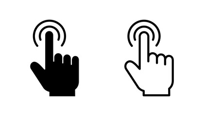 Hand click icon set. pointer icon vector. hand cursor icon vector
