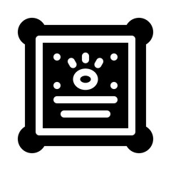 certificate glyph icon