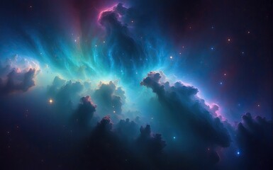 Fototapeta na wymiar A Beautiful space cosmic background of supernova nebula and stars, glowing mysterious universe