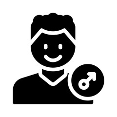 male glyph icon