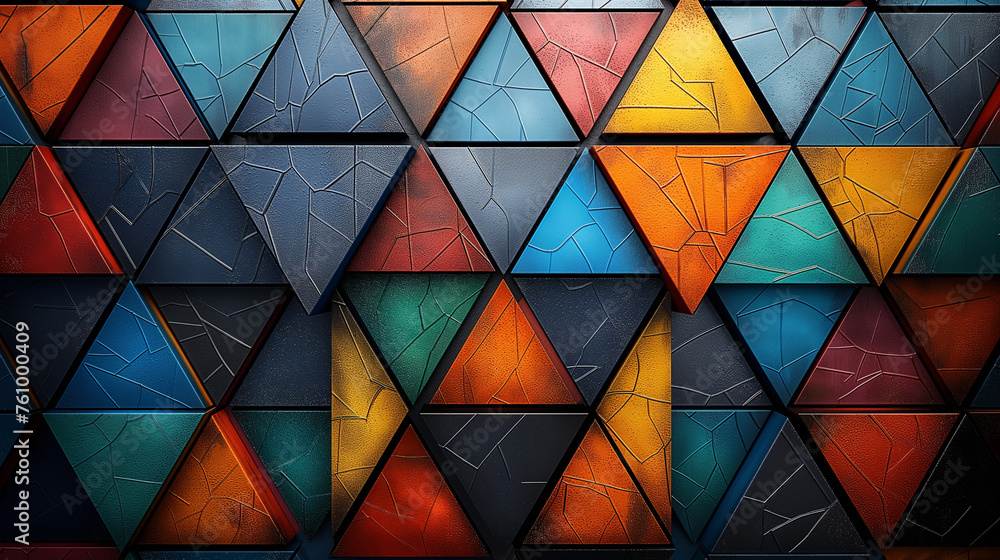 Poster modern mosaic triangle template background, great design for any purposes. abstract geometric graphi