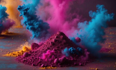 Holi abstract space background
