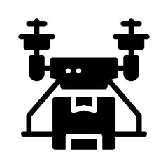 drone delivery glyph icon