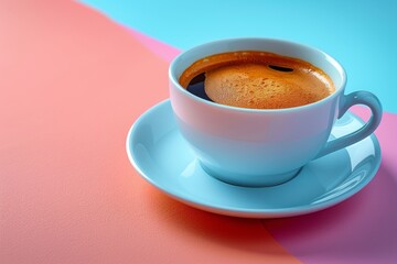 Coffee Cup on Saucer. Generative AI