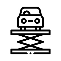 car jack line icon