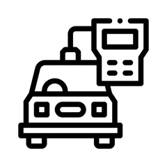 diagnostic tool line icon