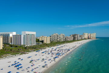 Marco Island Florida - White Sand Beach Aerial View