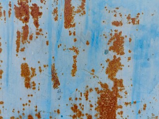 rusty blue metal background
