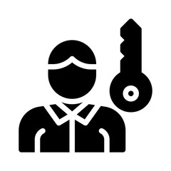 locksmith glyph icon