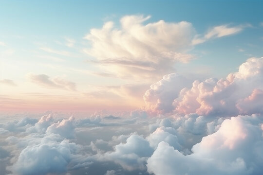 Panorama of beautiful clouds. Background of a grey sky and cloud