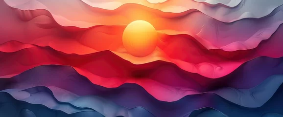 Rolgordijnen abstract geometric gradient shape background, Desktop Wallpaper Backgrounds, Background HD For Designer © PicTCoral