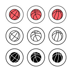 Basketball icon vector illustration. Basketball ball sign and symbol