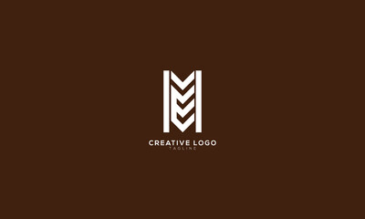 ME EM Abstract initial monogram letter alphabet logo design