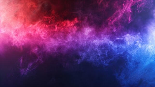 Illustration colorful fog or smoke isolated, transparent special effect. with bright red blue, fog or smoke background.