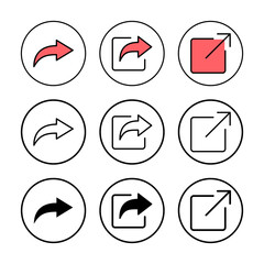 Share icon vector illustration. Sharing sign and symbol