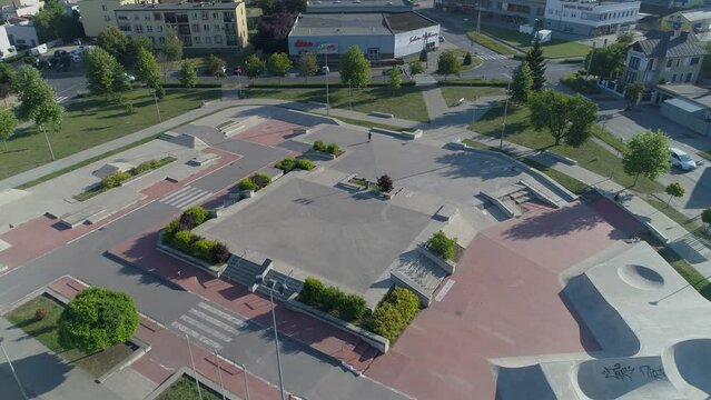 Beautiful Skatepark Leszno Aerial View Poland